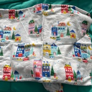 Pottery Barn Kids Holiday Home Flannel Crib Sheet Set